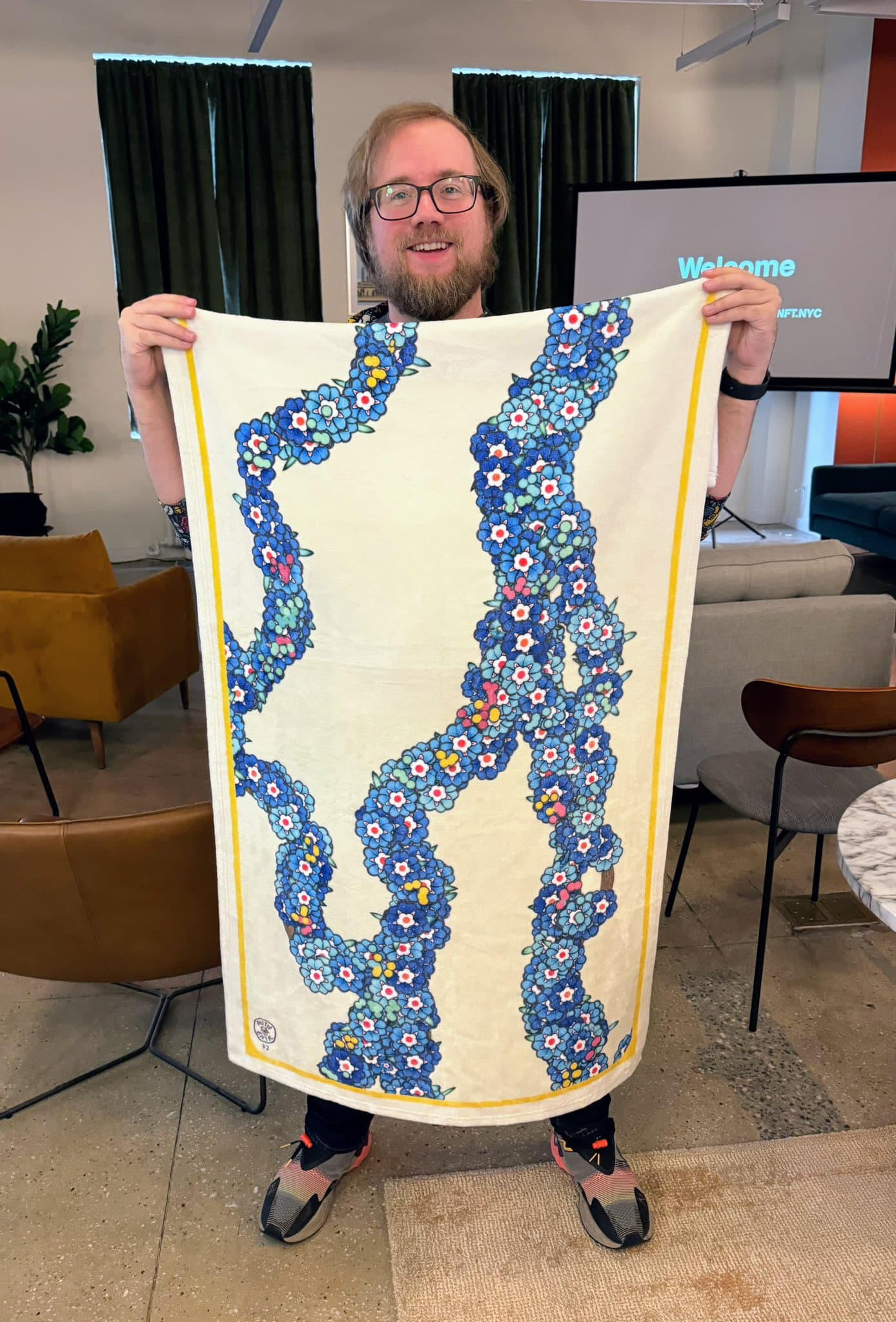 Blossom custom towel by NFT Kred